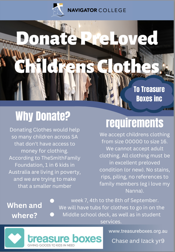 Donate Your Pre-Loved Children’s Clothes – Navigator College – News